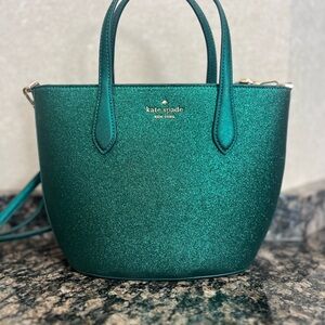 Kate Spade Teal Glitter Satchel